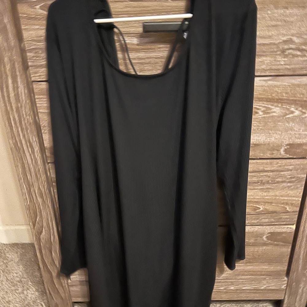 Elegant Black Long Sleeve Dress